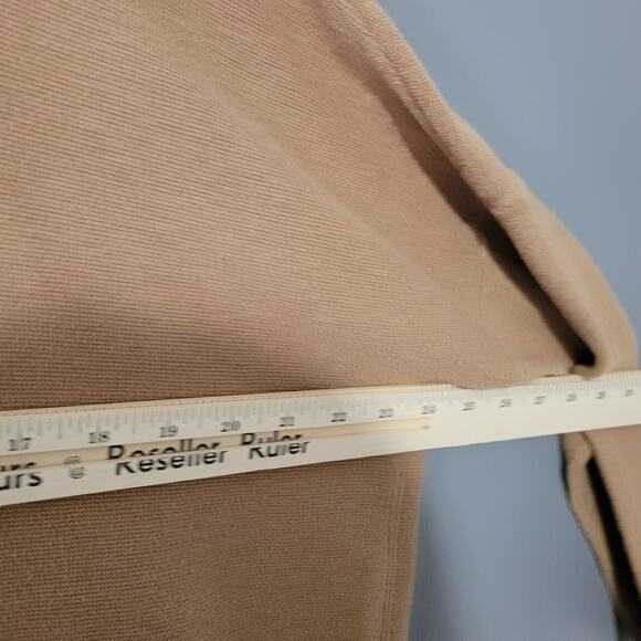 J Jill Sweater Size 1X Cozy Tan Crew Neck Slub Knit Casual Womens Long Sleeve - Picture 7 of 10